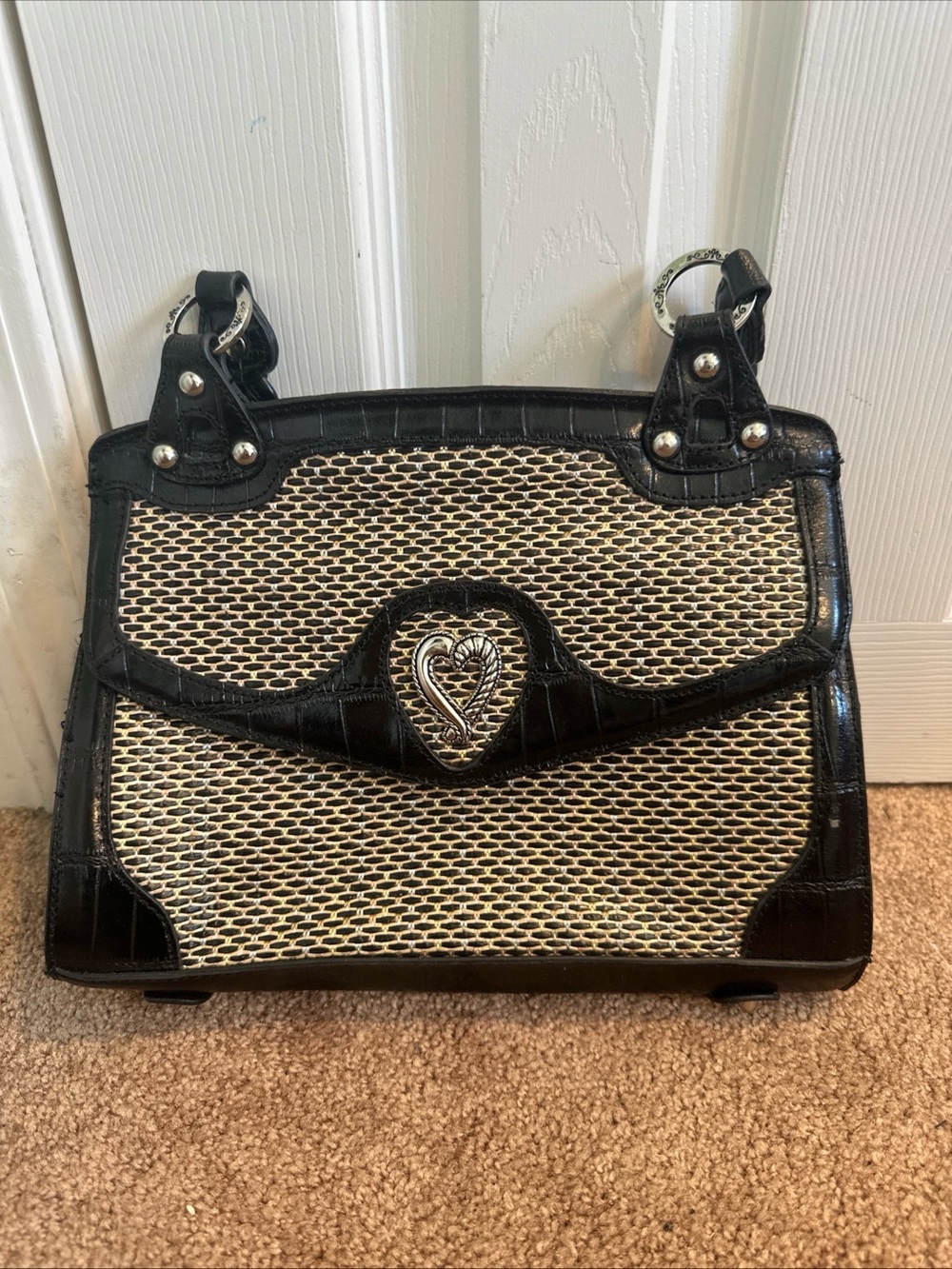 MC Brand Rattan Croco Leather Handbag Like Nee